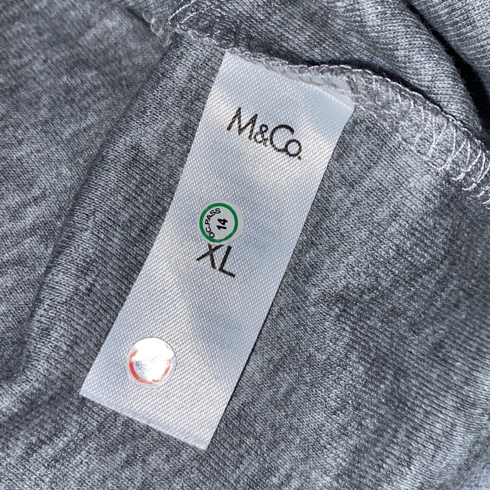 3/4 sleeve scoop neck relaxed t-shirt for women light grey/gray XL - Picture 6 of 10